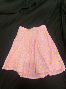 Bonne Chance Collections pink daisy circle skirt